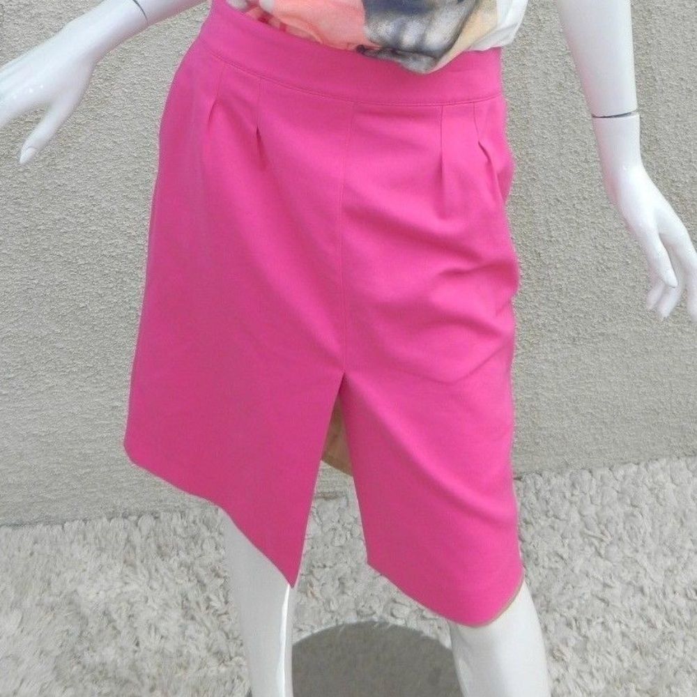 Zara Skirt Pink Pockets Front Split Barbiecore Size Large